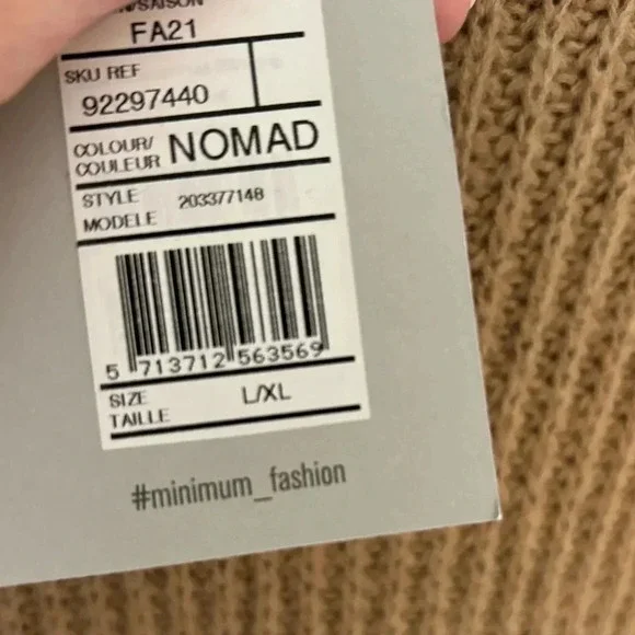 Minimum Tan Ribbed Knit Dress - Picture 6 of 7